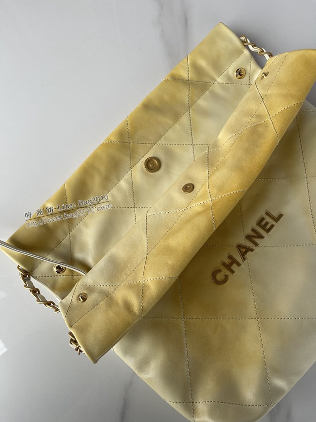 Chanel專櫃新款22bag AS3260 香奈兒原單牛皮鏈條肩背女包 djc5137